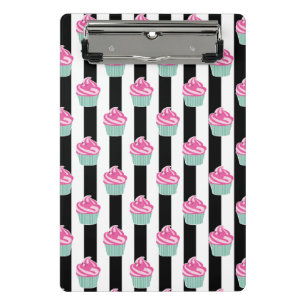 Cool Trendy Bleck and Withe, Cup Cakes Mini Clipboard