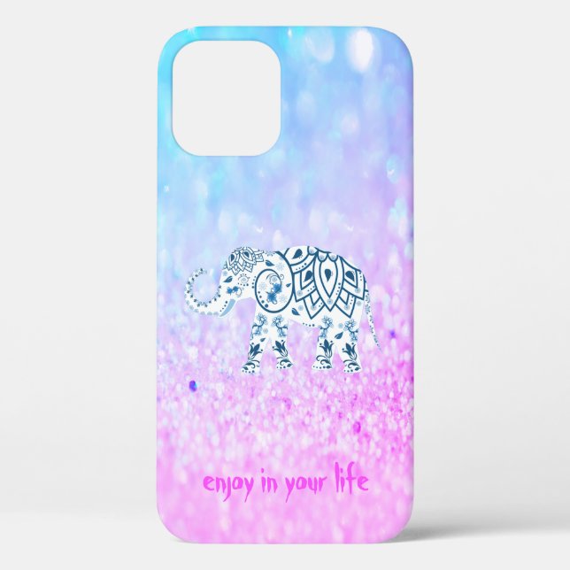 Cool Trendy Bokeh Elephant Case-Mate iPhone Case (Back)
