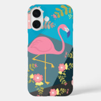 Cool Trendy Chic Cute Pink Girly Floral Flamingo