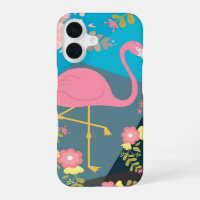 Cool Trendy Chic Cute Pink Girly Floral Flamingo