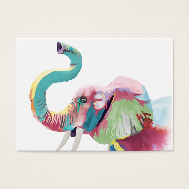 Cool Trendy Colourful Elephant  (Front)