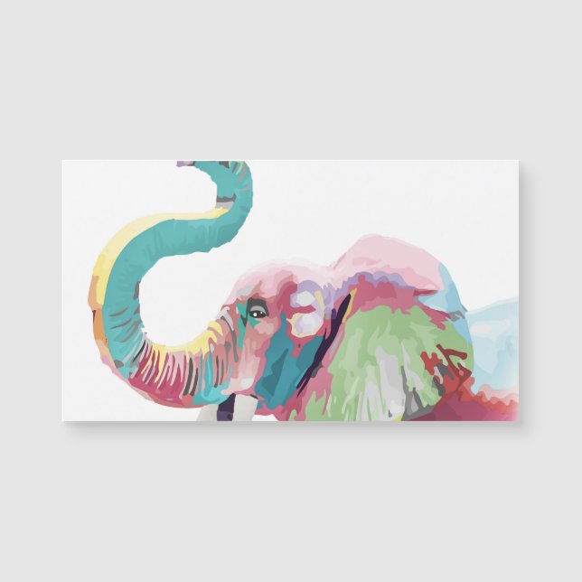 Cool Trendy Colourful Elephant  (Front)
