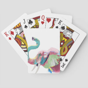 Cool Trendy Colourful Elephant Playing Cards