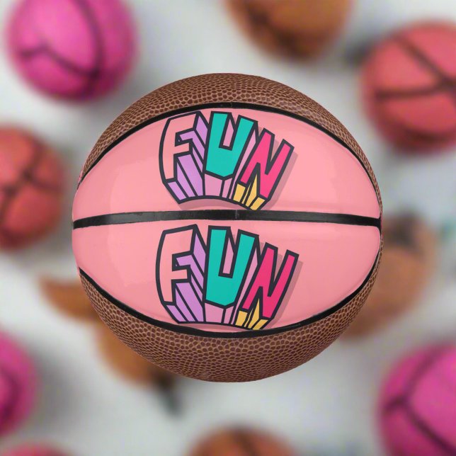 Cool Trendy Colourful  "Fun" Pink Sports  Mini Basketball (Creator Uploaded)