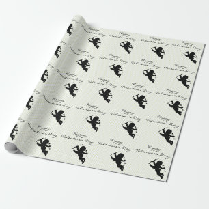 Cool Trendy Cupid Valentine"s day Wrapping Paper