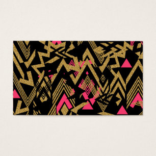Cool trendy faux gold glitter geometric pattern
