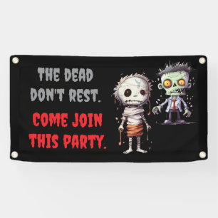 Cool Trendy Halloween Party Banner