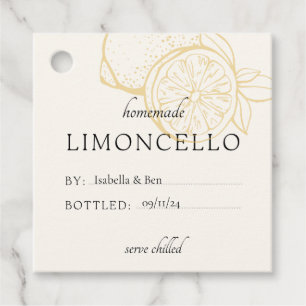 Cool Trendy Homemade Lemon Limoncello Thank you Favour Tags