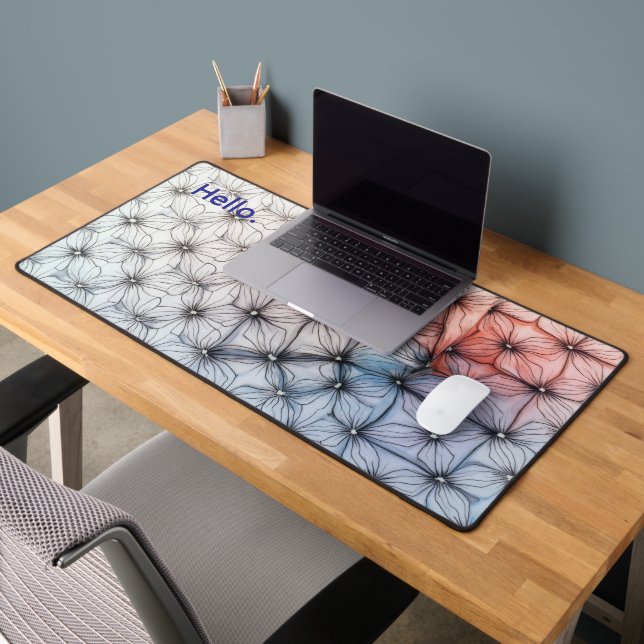 Cool Trendy Modern Colorful Pattern Desk Mat (Office 2)