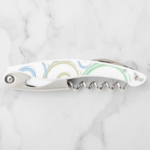 Cool, trendy, modern wave water colour brushes corkscrew