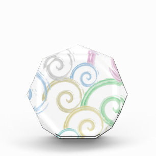 Cool, trendy, modern wave water colour brushes photo block