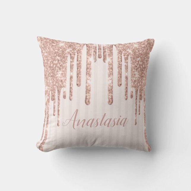 Cool Trendy Pink Glitter Cushion (Front)