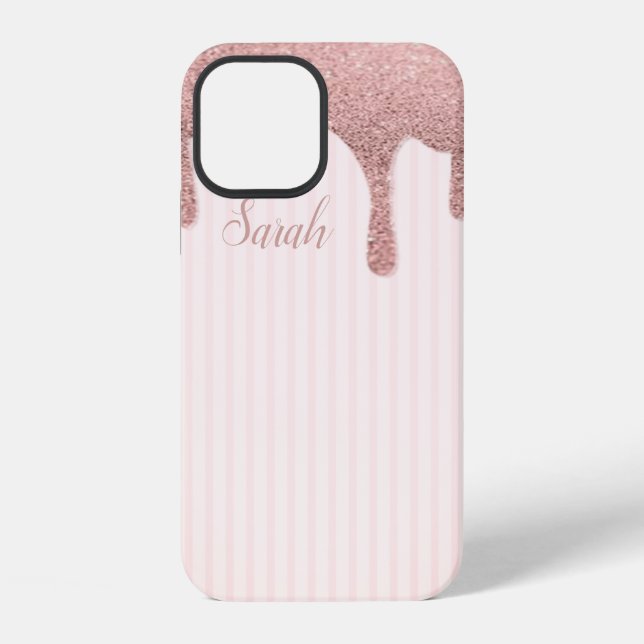 Cool Trendy Pink Glitter  iPhone Case (Back)