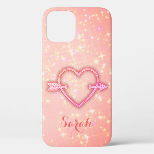 Cool Trendy Pink Heart Case-Mate iPhone Case