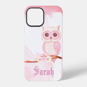 Cool Trendy Pink Owl Case-Mate iPhone Case