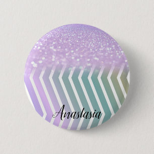 Cool Trendy Purple Glitter 6 Cm Round Badge