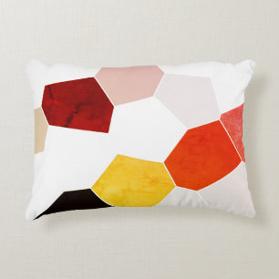 Cool Trendy Rustic Red Orange Yellow Pattern Decorative Cushion