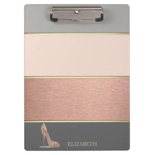 Cool Trendy Striped,High Heel -Personalised Clipboard