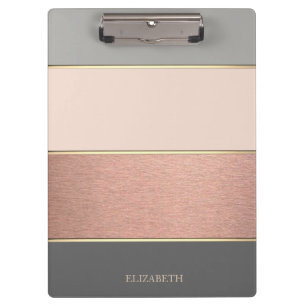 Cool Trendy Striped-Personalised Clipboard