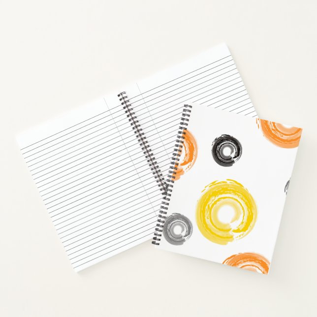 Cool, trendy, urban, modern paint brush art notebook (Inside)