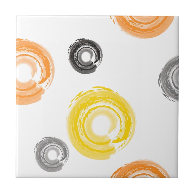Cool, trendy, urban, modern paint brush art tile (Front)