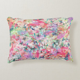 Cool trendy watercolor splatters abstract art decorative cushion