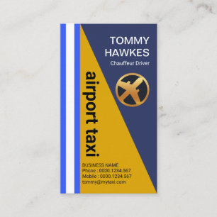 Cool Triangle Rocket Airplane Airport Taxi Business Card