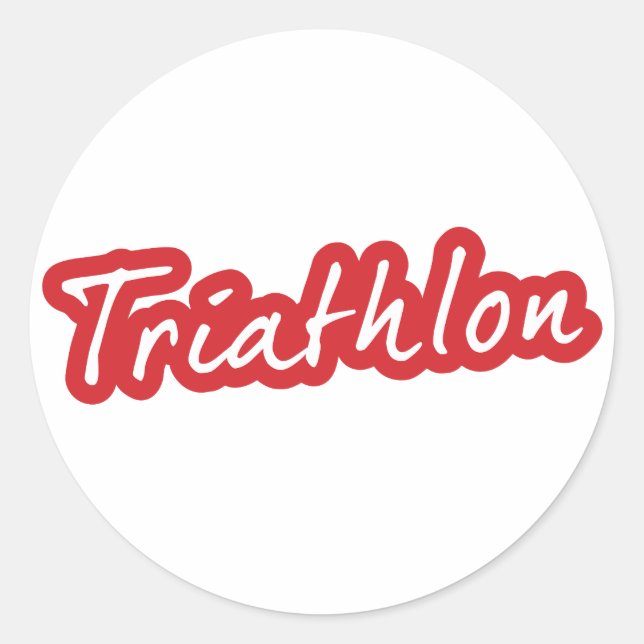 Cool Triathlon design Classic Round Sticker (Front)