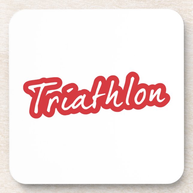 Cool Triathlon design Coaster (Front)