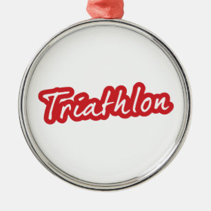 Cool Triathlon design Metal Tree Decoration