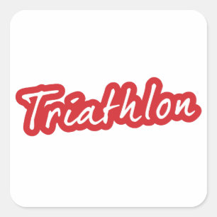 Cool Triathlon design Square Sticker