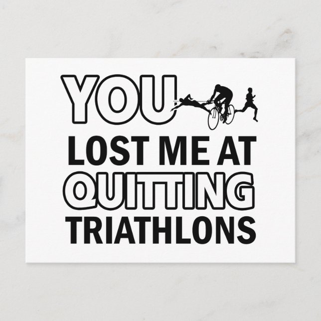 Cool triathlons designs postcard (Front)
