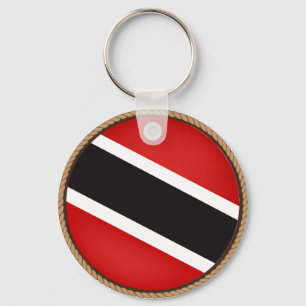 Cool Trinidad and Tobago Flag Seal Key Ring