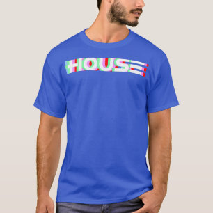 Cool Trippy Glitch Anaglyph Rave   House Raver T-Shirt