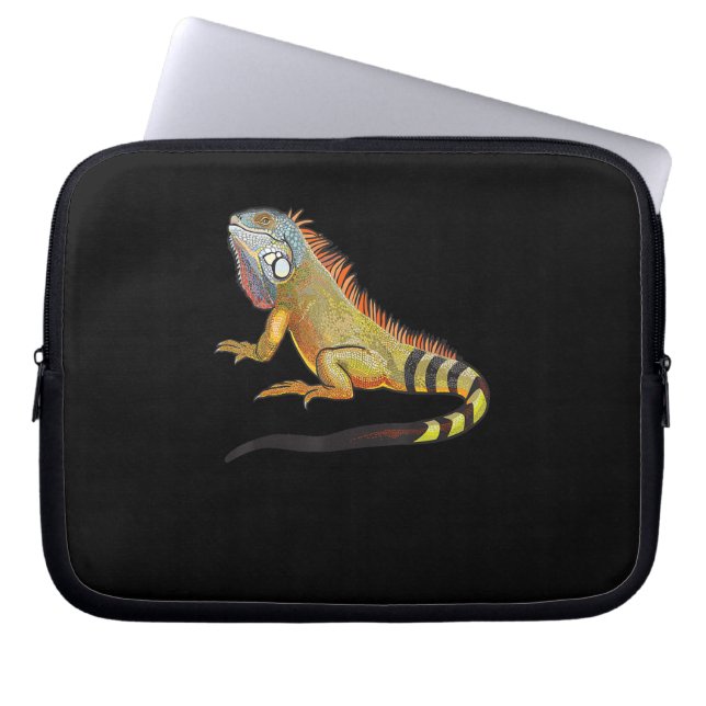 Cool Tropical Iguana Lizard, Pet Gift Laptop Sleeve (Front)