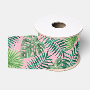 Cool Tropical Palm Leaves design Gros Grain Ribbon Grosgrain Ribbon