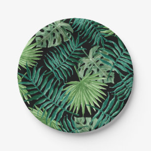 Cool Tropical Palm Leaves design Paper Plates
