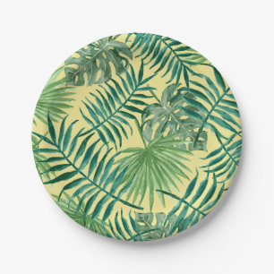 Cool Tropical Palm Leaves design Paper Plates