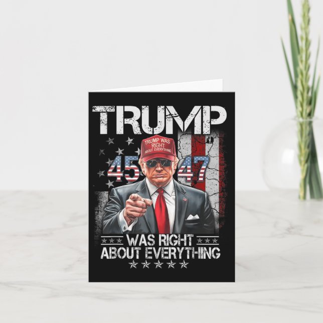 Cool Trump Was Right About Everything American Card (Front)