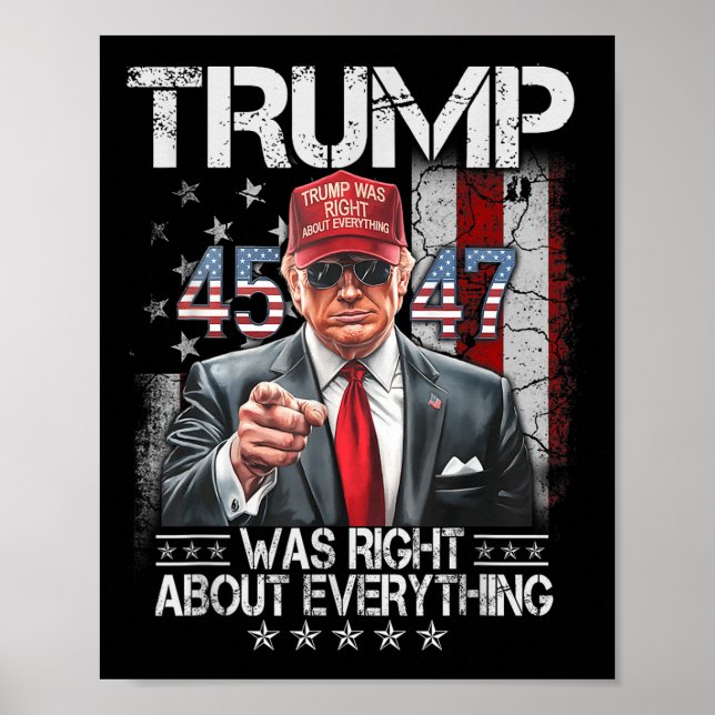 Cool Trump Was Right About Everything American Poster (Front)