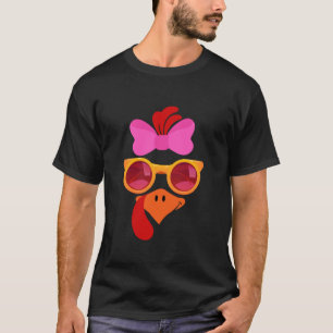 Cool Turkey Face With Sunglasses Funny Thanksgivin T-Shirt