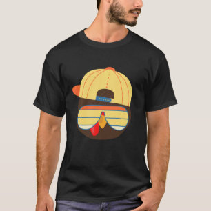 Cool Turkey Face With Sunglasses Funny Thanksgivin T-Shirt