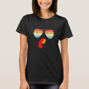 Cool Turkey Face With Sunglasses Thanksgiving For T-Shirt