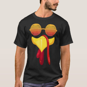 Cool Turkey Face With Sunglasses Thanksgiving For T-Shirt