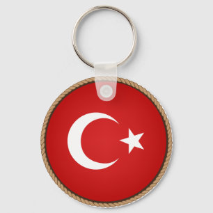 Cool Turkey Flag Seal Key Ring
