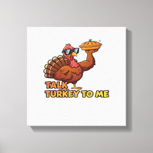 Cool Turkey Thanksgiving Funny Classic T-Shirt.png Canvas Print