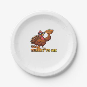 Cool Turkey Thanksgiving Funny Classic T-Shirt.png Paper Plate