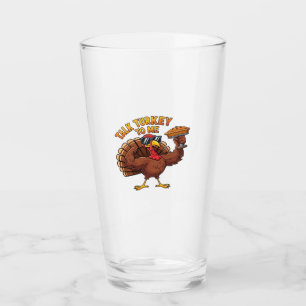 Cool Turkey Thanksgiving Funny Oversized T-Shirt.p Glass