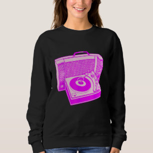Cool Turntable DJ Vinyl 80s Radio Music Vintage Sweatshirt