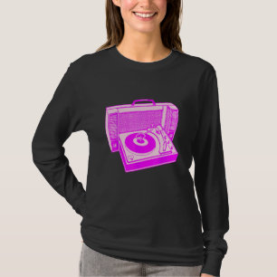 Cool Turntable DJ Vinyl 80s Radio Music Vintage T-Shirt